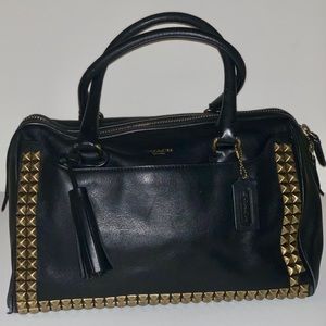 Coach 26404 Haley Legacy Bag, Black Leather